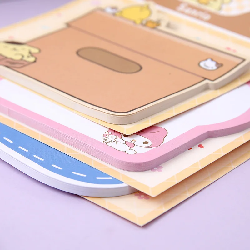 Imagem -04 - Lot Kuromi Melody Memo Pad Sanrio Kitty Sticky Notes Stationery Label Notepad Planner Sticker Post School Supplies 24 Pcs