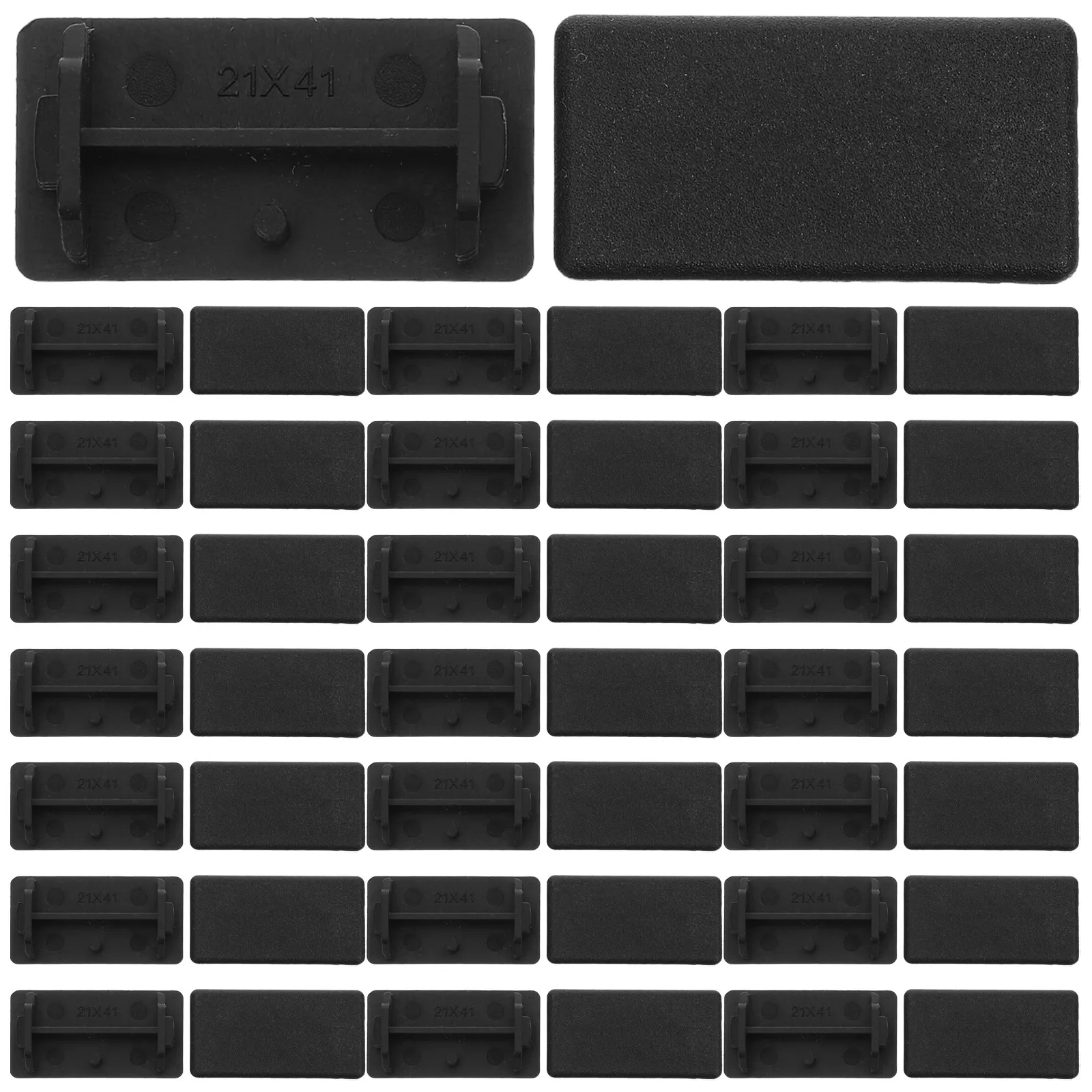 50Pcs Strut Channel End Caps Protective Cover Cap Black for Construction Profiles DIY Framing Terminal Seals Bracket Channel End