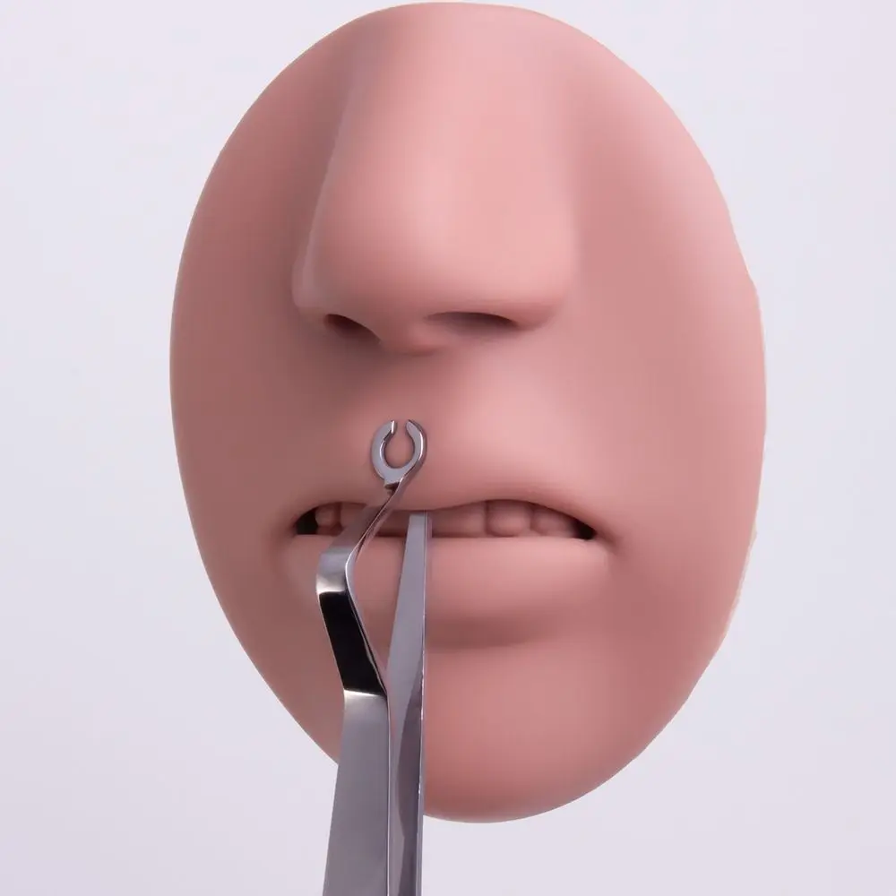 Stainless Steel Body Piercing Tool Septum Piercing Tool Ear Stud Dermal Forceps Navel Stud Nose Stud Dermal Piercing Tool