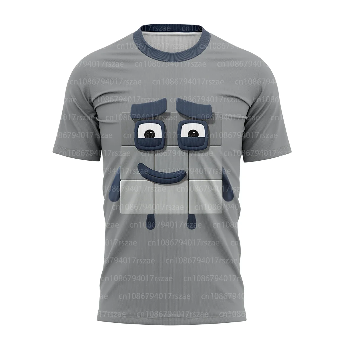 

Cartoon Funny Number Block 3D Print Men Women T-shirt Summer 2024 New Cute Couple Short Sleeve Tees Boys Girls Oversized Clothes