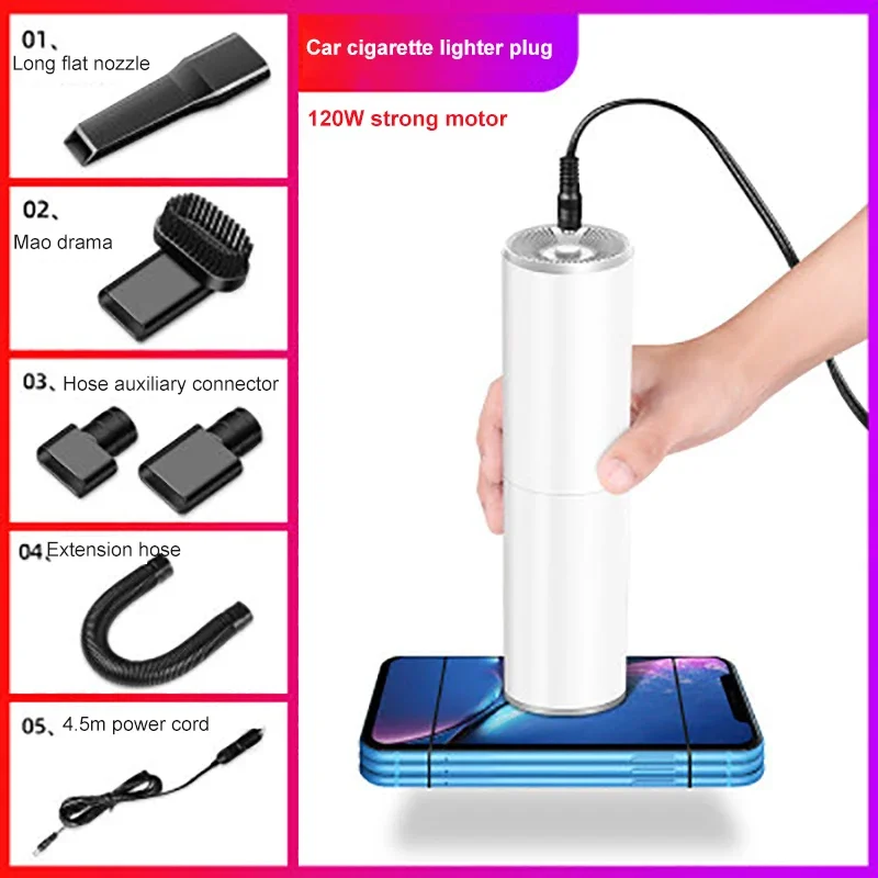 

Wired Handheld Car Vacuum Cleaner Small High-power Powerful Wet Dry Dual-Use Vacuum Cleaner Home Automobiles Cleaner 차량용 청소기