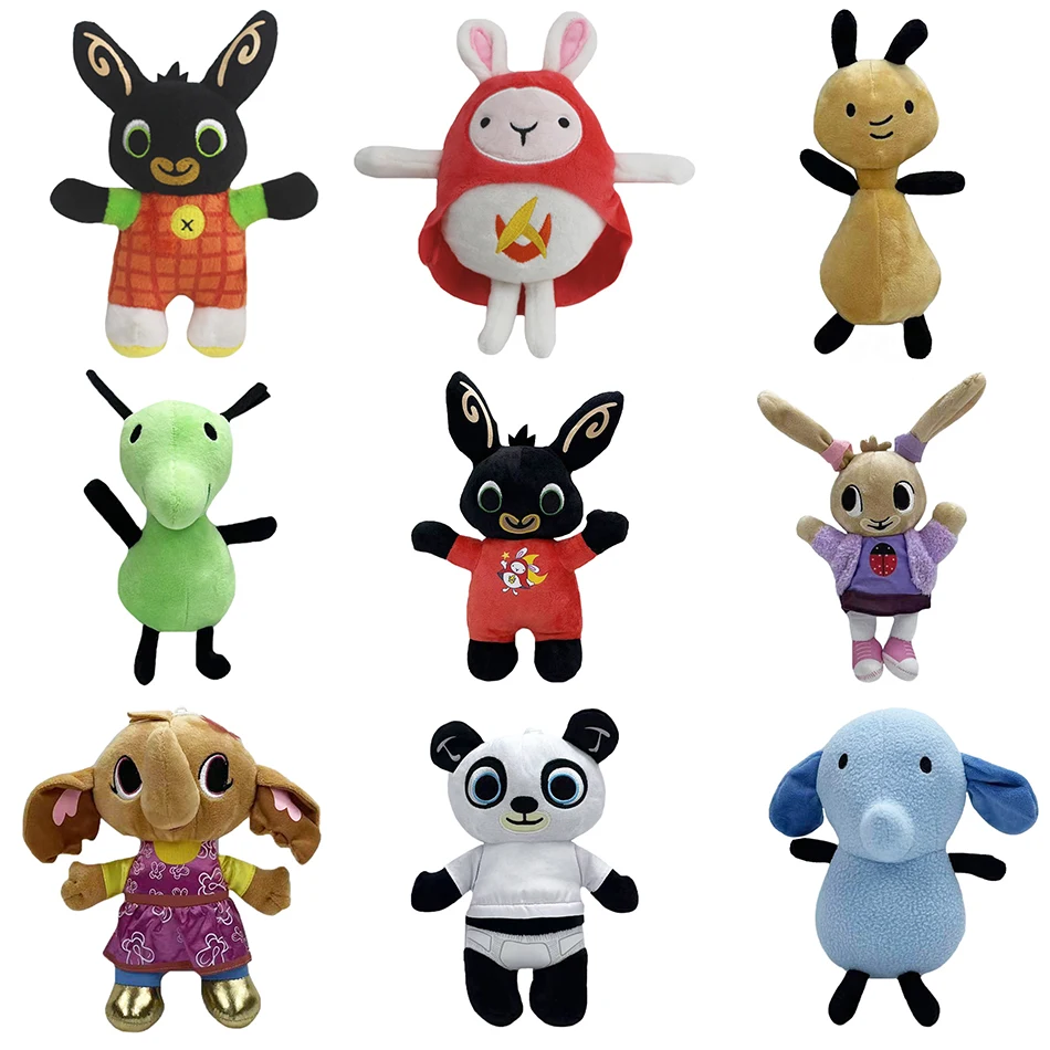 18-27cm Cartoon Bing Rabbit Plush Toys Bing Friends Flop Sula Elephant Panda Bear Stuffed Animal Doll For Kids Christmas gift