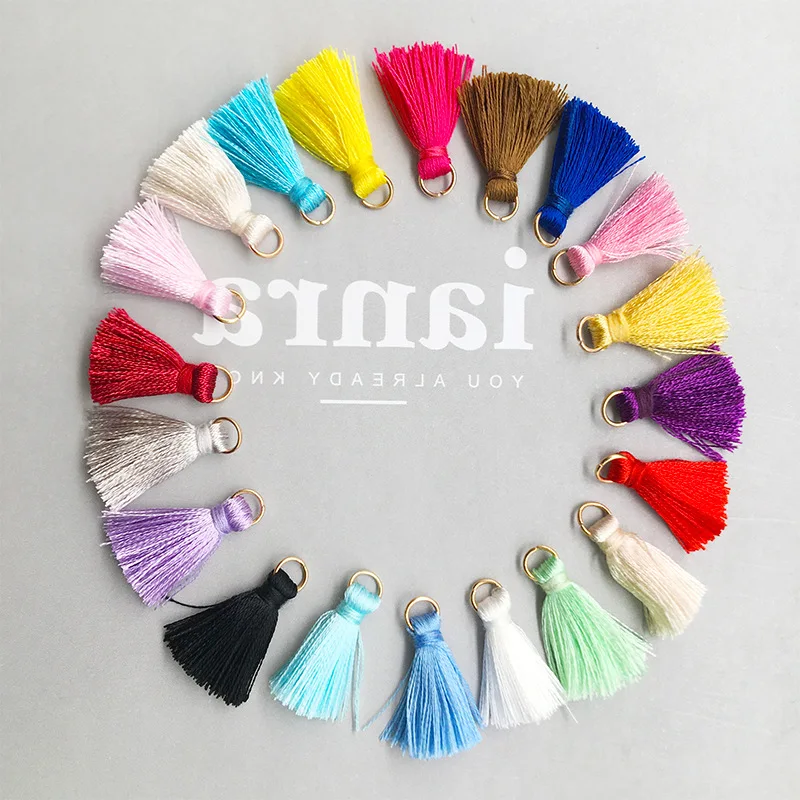 15/30pcs 2.3cm Hanging Small Tassel For Jewelry Making DIY Bracelet Earring Necklace Charm Pendant Handmade Accessories Supplies