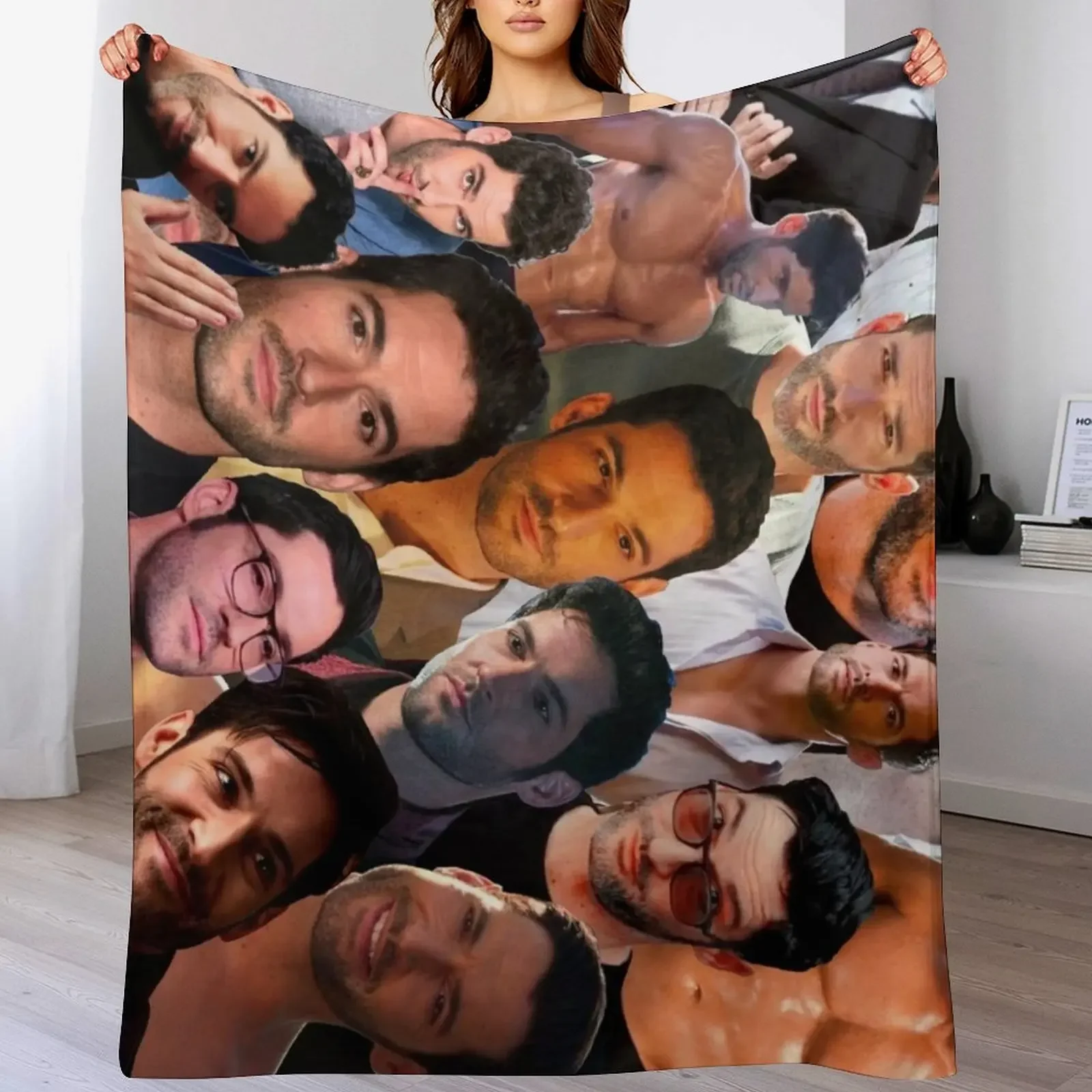 Tom Ellis Photo Collage Throw Blanket Blankets For Sofas Hairys Bed Comforter Blankets