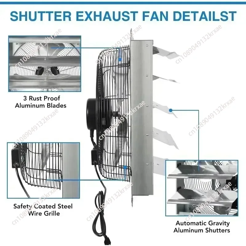 

High Speed Wall Mounted Ventilation Metal Industrial Exhaust Fan for Greenhouse Farm Poultry Fan