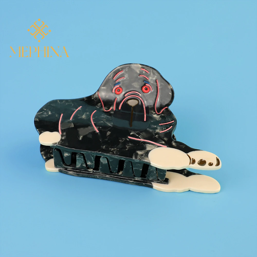 

MEPHINA Animal Series Hair Claw Clips Shar-Pei Dog Hair Claws Unique Shark Claw Classy Versatile Hair Clip Accessories for Women