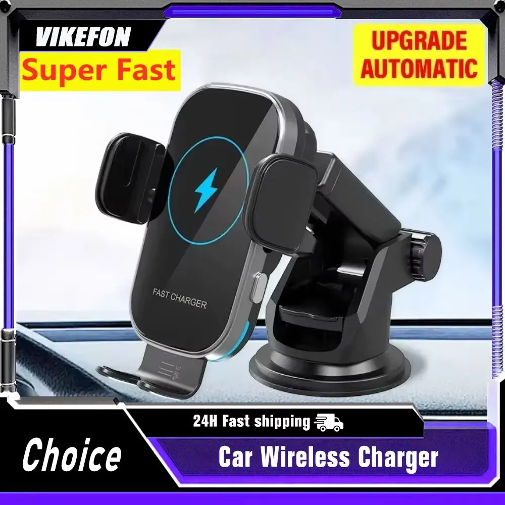 

Car Wireless Charger Auto Car Phone Holder Mount Infrared induction Fast Car Charging Stand for iPhone 16 15 14 Samsung Xiaomi