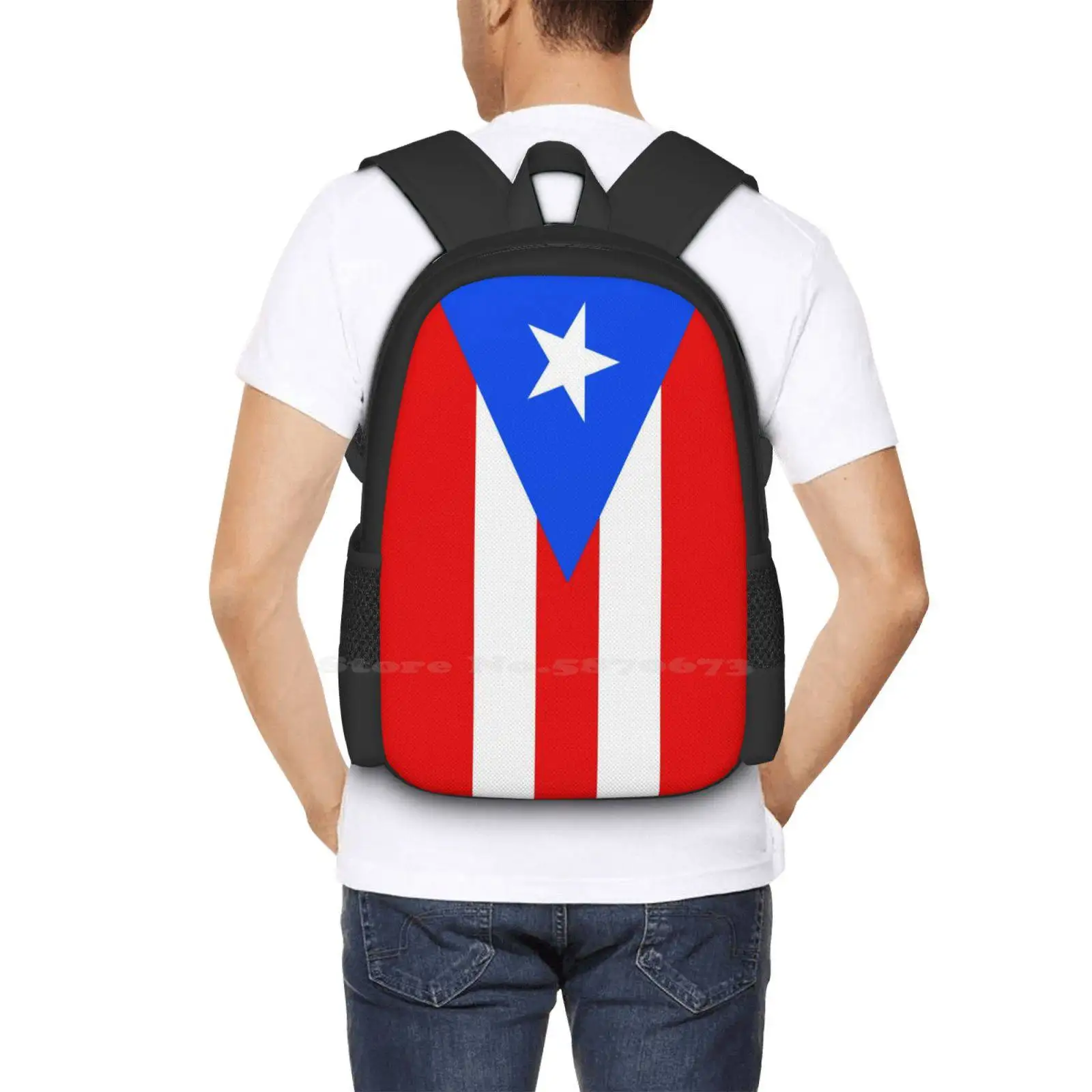 بورتوريكو العلم لحاف المفرش الحقائب المدرسية السفر حقيبة الكمبيوتر المحمول بورتوريكو Puertorican Puertorrique ؟ علم أوس نيويوريكان #6
