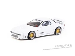 Tarmac Works x TOYOTIRES 1:64 Pandem RX-7 FC3S White Diecast Model Car