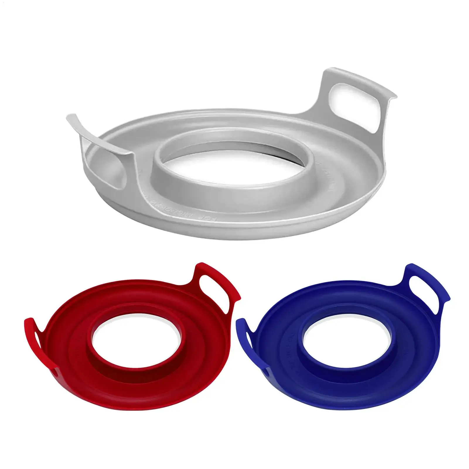 Microwave Plate Tray Heat Resistant Microwave Bowls And Plates Carrying Tray Microwave Safe Handle Tray For Carrying Hot Food
