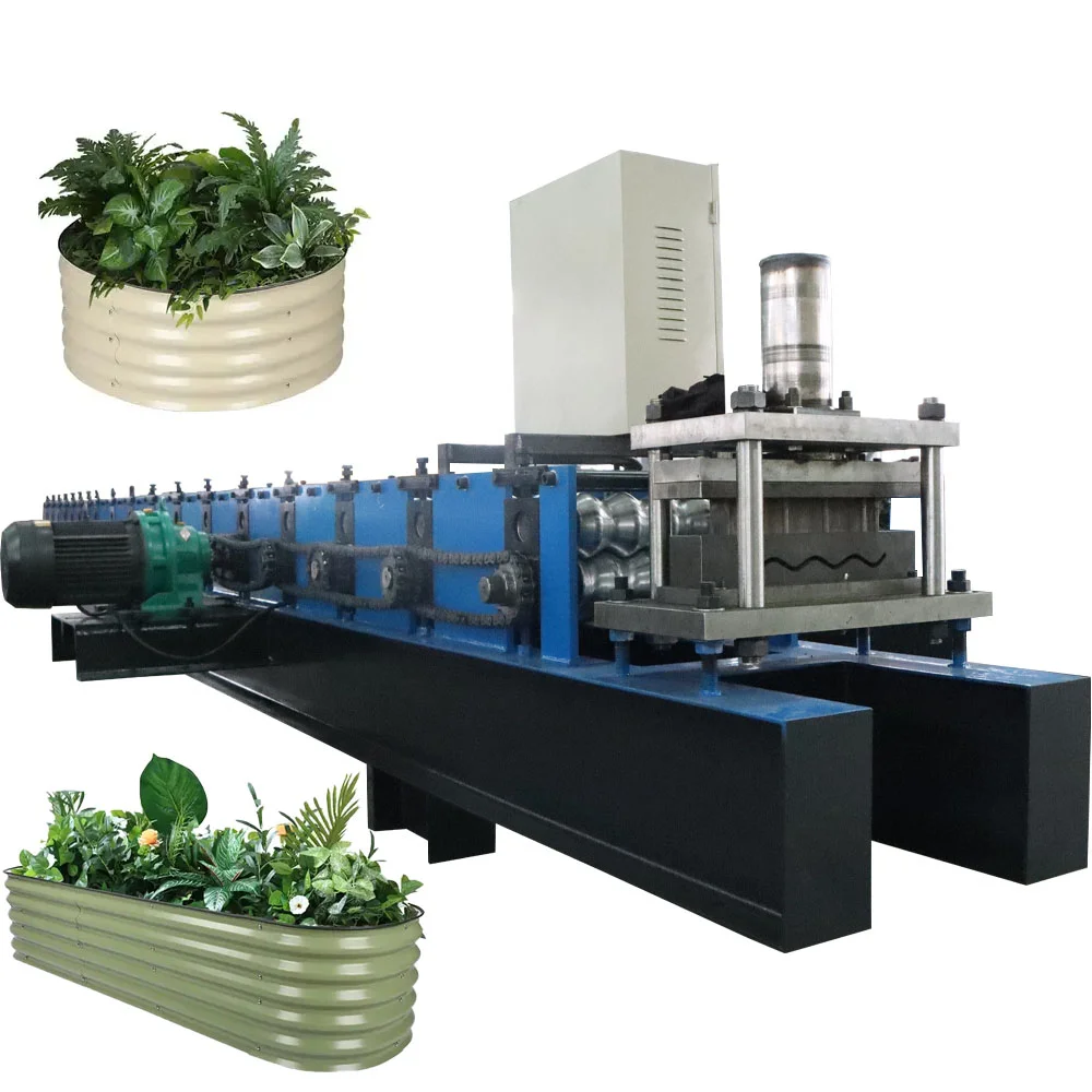 New Oval Galvanized Large Metal Outdoor Planter Box Kit Vegetables Flower Herbs Step Steel Sheet Roll Forming Machine Easy