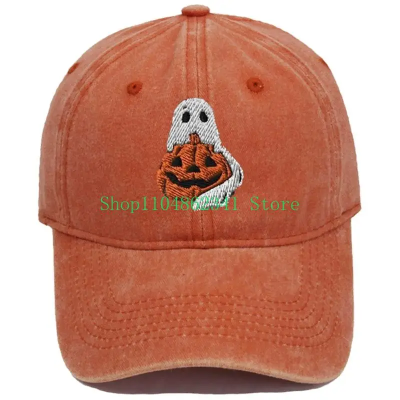652F Panel Design Halloween Baseball Hat with Adjustable Fit Embroidered Detail and Cotton-Rich Fall Use for Outdoor Wear
