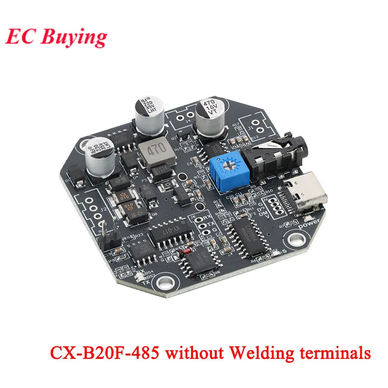 Industrial-Grade RS485 Voice Playback Module 20W 2A MP3 WAV Audio Broadcast Board Serial Port USB Download Files CX-B20F-485