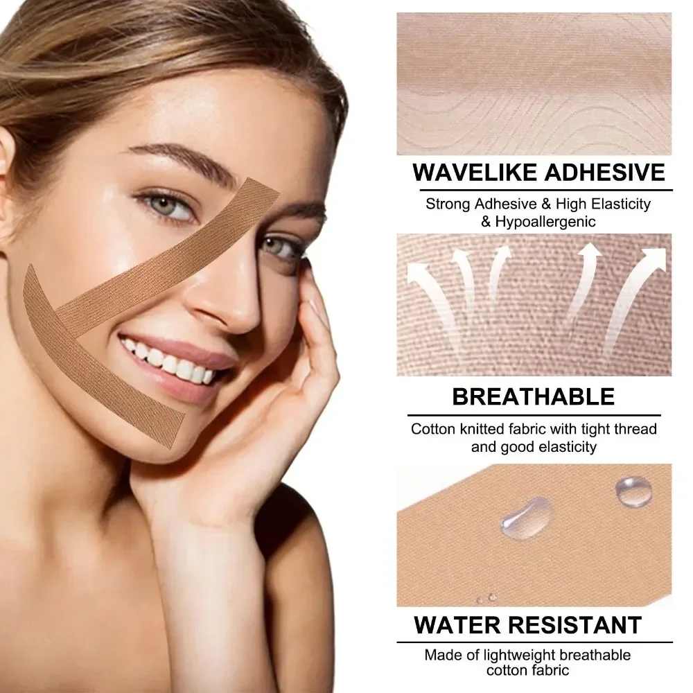 Taśma kinezjologiczna do twarzy V Line Neck Eyes Lifting Tape Wrinkle Remover Naklejka Narzędzie do pielęgnacji skóry twarzy Bandagem Elastica 2.5CM * 5M