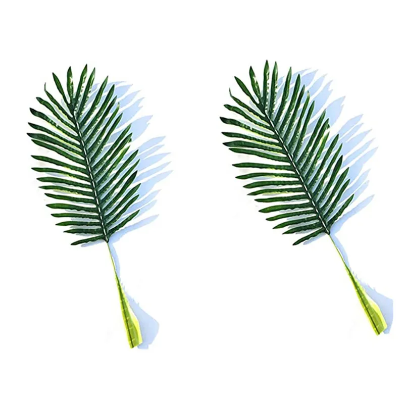 

10pcs 63-56cm Party Latex Fabric Artificial Palm Plant Leave Branch Frond Wedding Home Church Decor