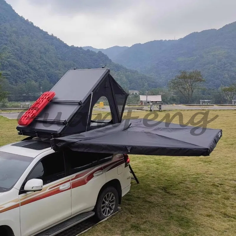 3-4 Person Aluminum Camper Roof Tent  , 4x4 Offroad Overland Awning Tent for Vehicle Camping