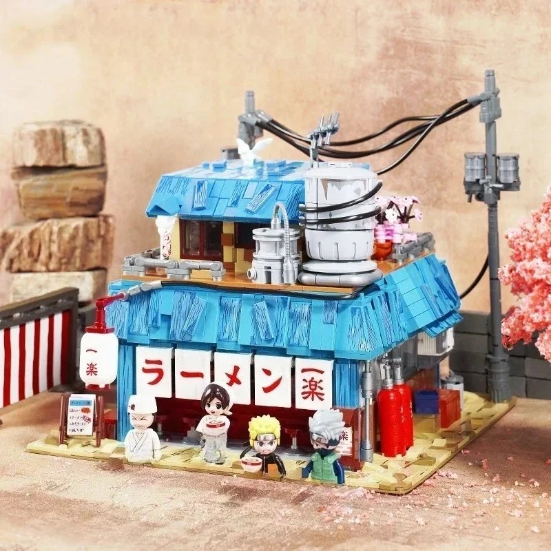Keeppley Bouwsteen Animatie NARUTO Rā mannen Ichiraku Street View Assemblagemodel Speelgoed Ornamenten Collectie Geschenken