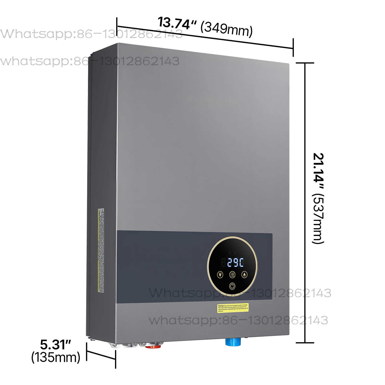 Tankless Electric Water Heater 27/36kW Instant Hot Water Heater Under Sink On Demand for Bathroom Child Security Lock
