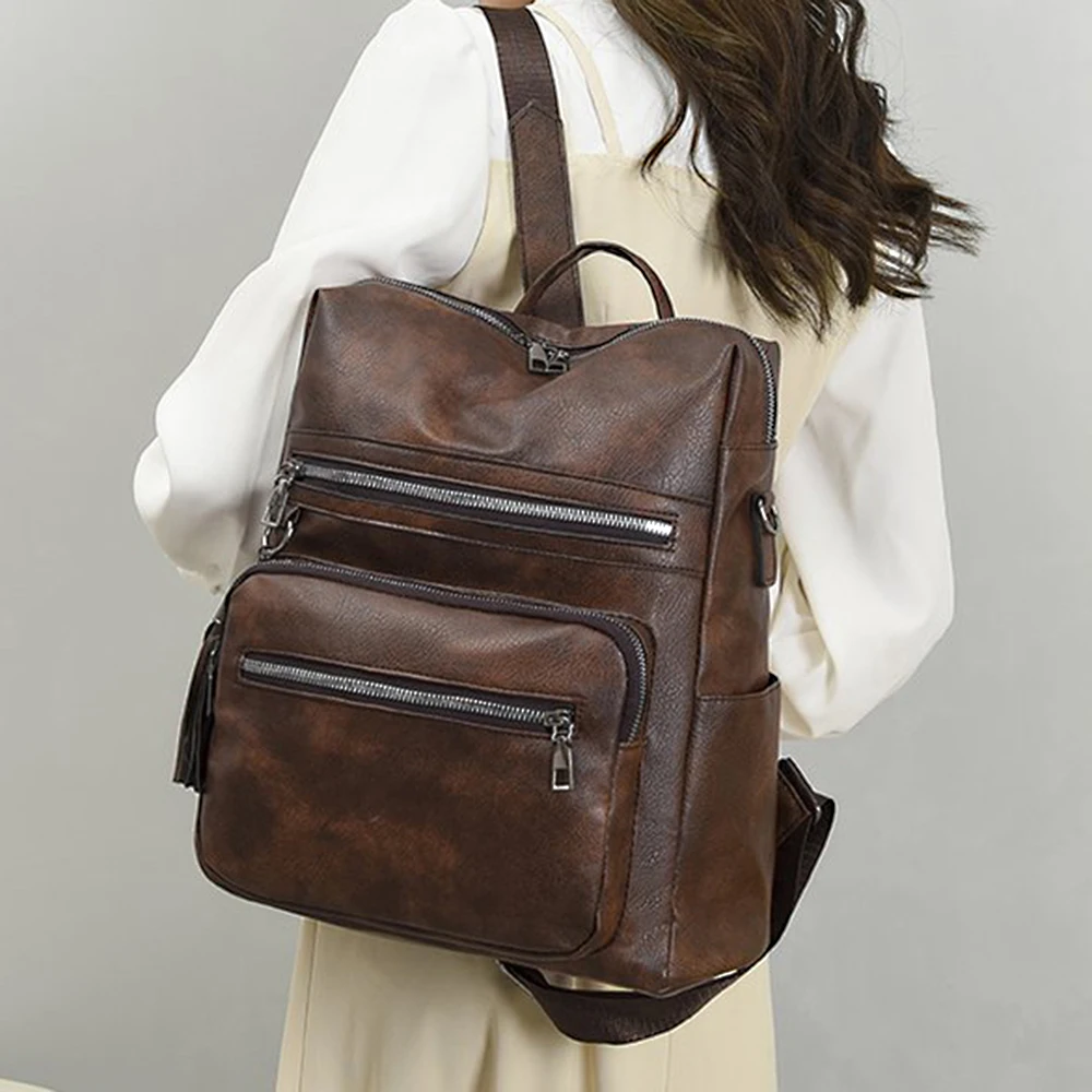 High Quality Women Man Backpack Soft Leather Men's Backpacks Girl Luxury Designer Back Pack Laptop Bag Large Capacity Travel Bag