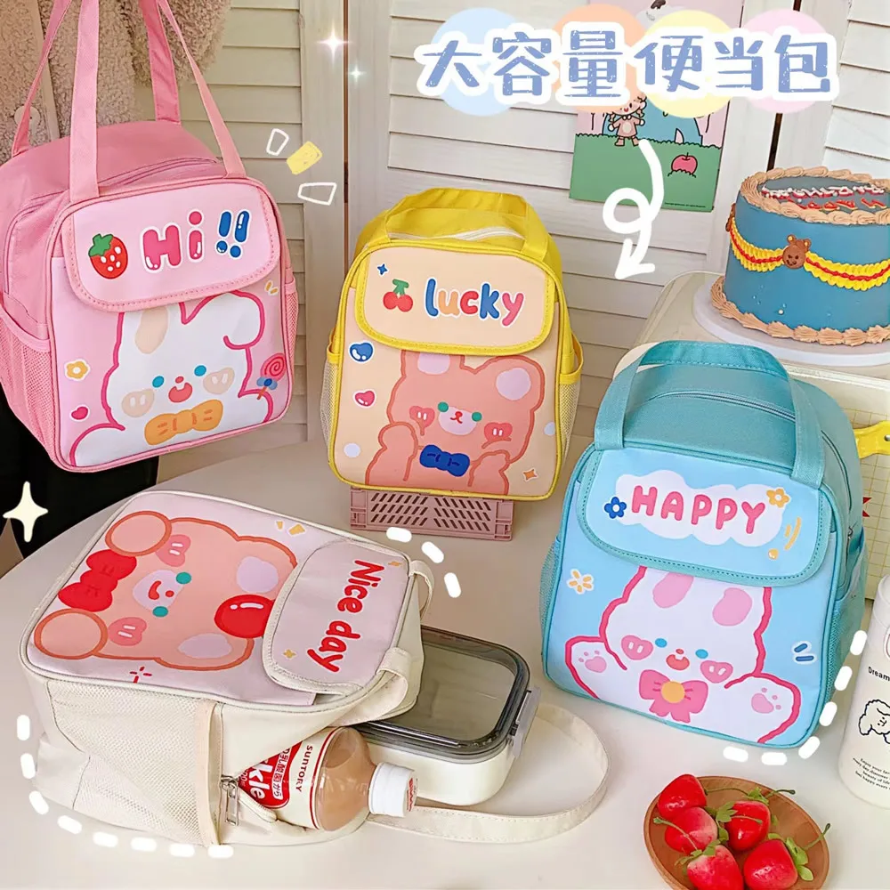 1 Pc Portable Insulated Thermal Picnic Food Lunch Bag Box Cartoon Cute Food Fresh Bags Pouch For Women Girl Kids Children Gift