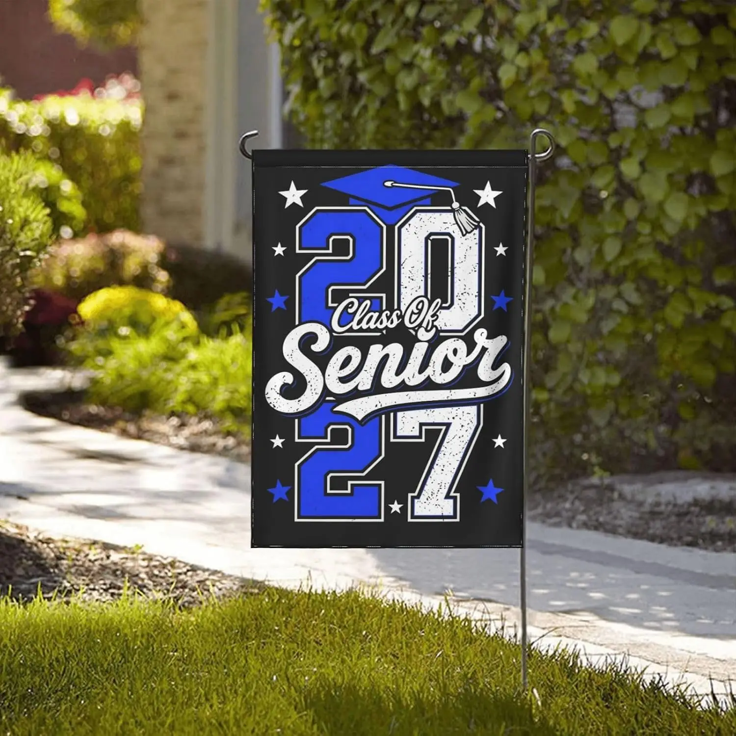 Senior 2027 flag Class Of 2027 Yard Flag, Officially A Senior Double Sided Garden Flag 12x18 Inch Banner yyi