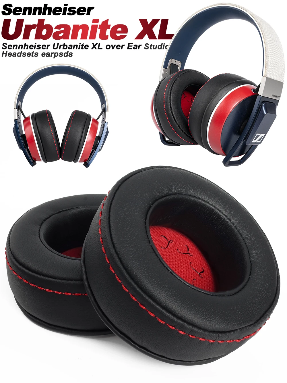 Earphone pads For Sennheiser Urbanite XL over Ear replacement  Earpads headphones Mesh cloth Memory Covers Sponge