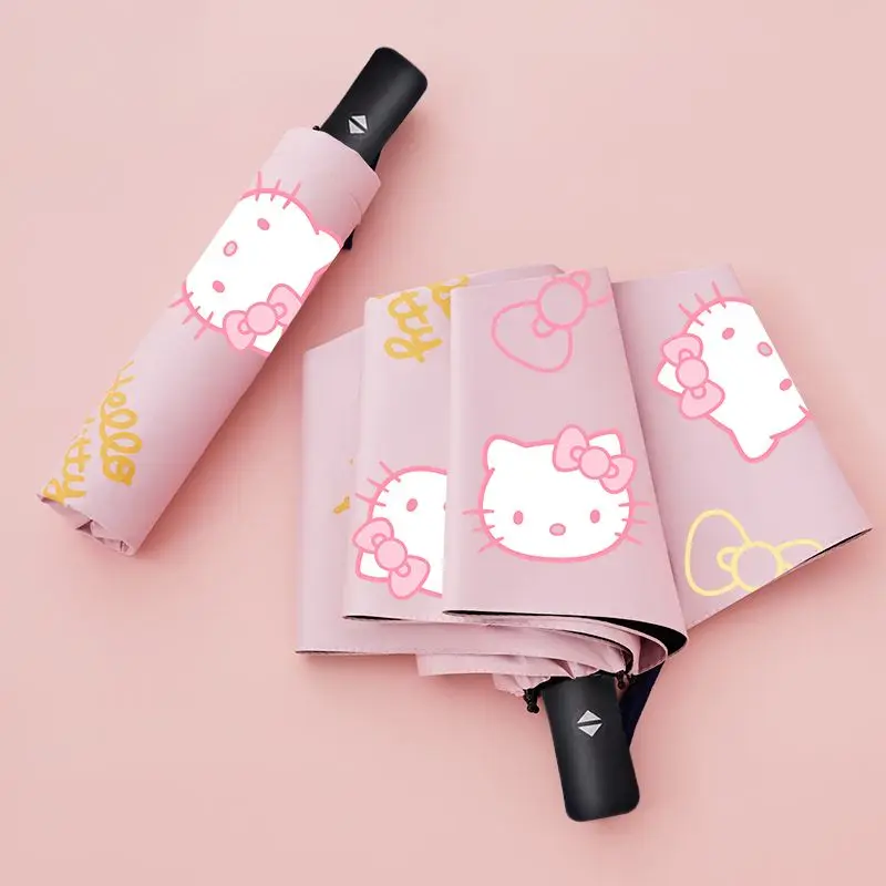 

Hello kitty umbrella rain or shine dual-purpose student folding strong reinforced sun protection UV sun umbrella