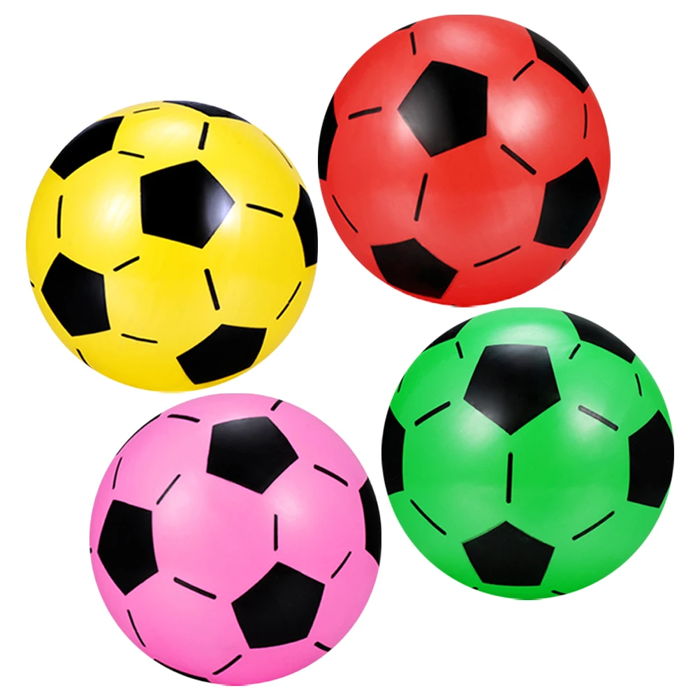 

4 Pcs Inflatable Football Outdoor Sports Soccer Balls Happy Childhood Toys Kids Plastic Kick for