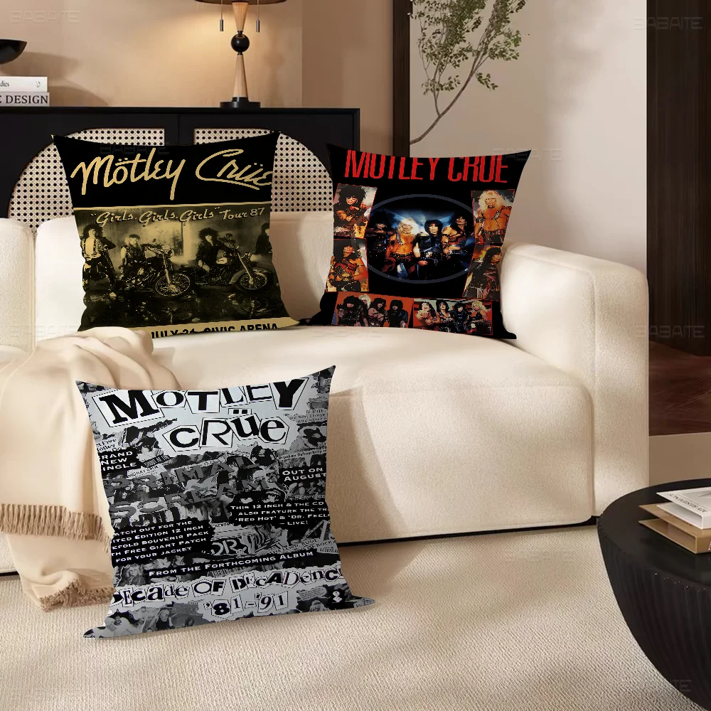 Motley C-crues Rock Anime Pillow Gifts Home Office Furnishings Bedroom Sofa Car Cushion Cover Case 45x45cm