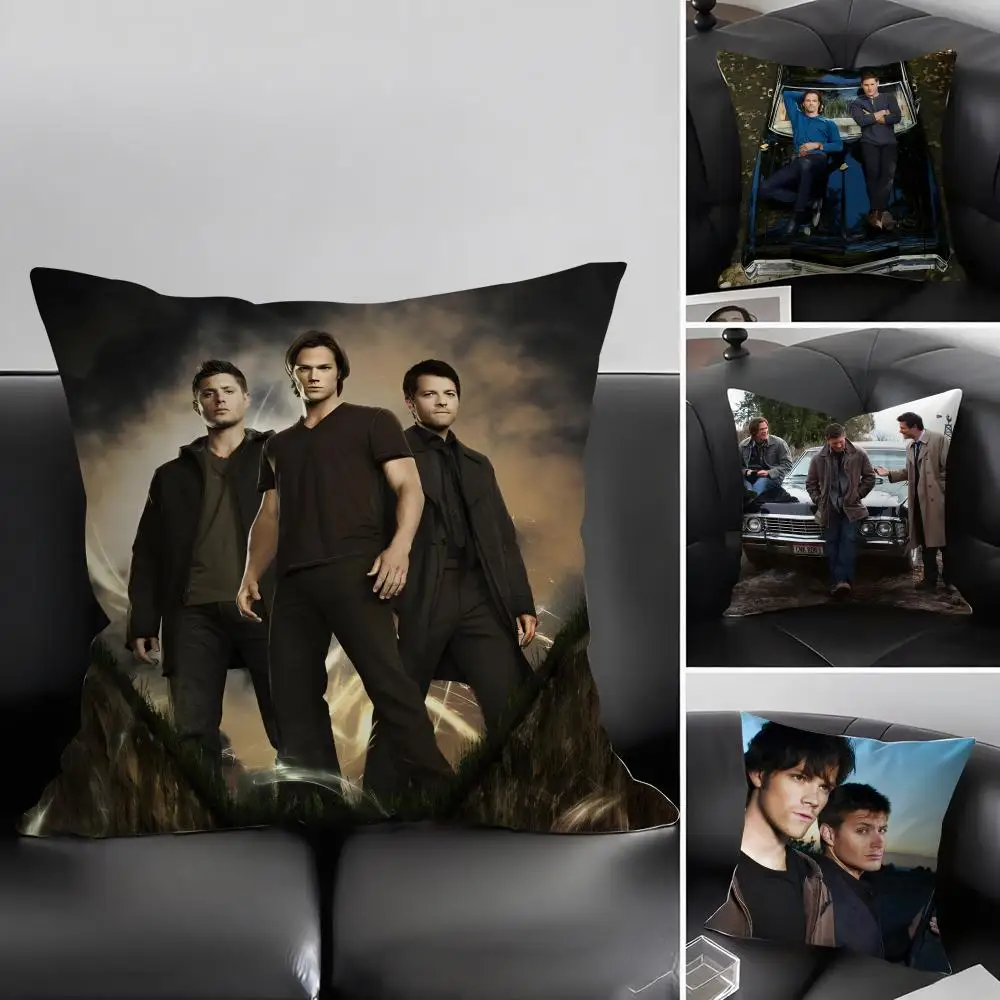 

S-Supernatural TV Series Cushion Cover Pillowcase Ultra Soft Skin Friendly Fabric Cloud Like Comfort & Concealed Zipper