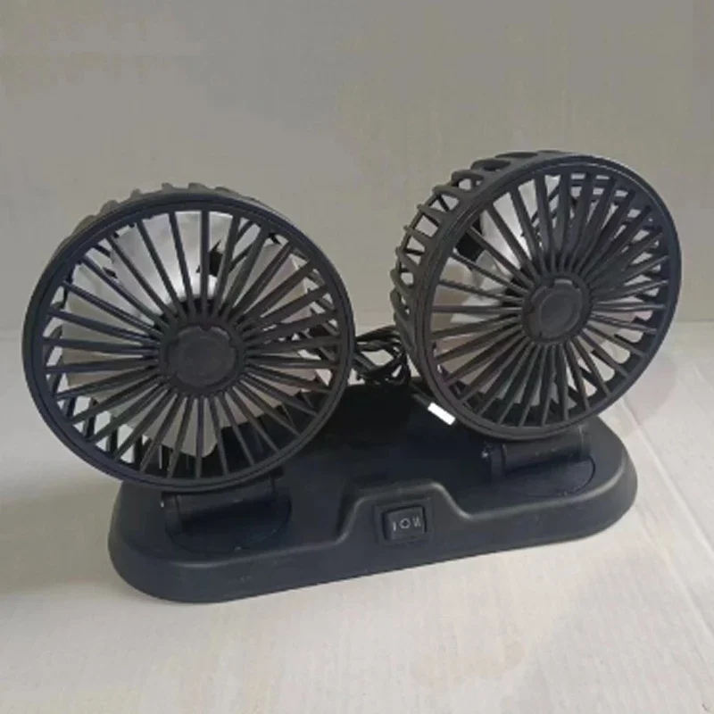 5V 12V 24V Car Fan Cooling Car Fan Dual Head Usb Car Fan 2 Speeds Adjustable Auto Cooler Air Fan Car Accessories Wind Regulation