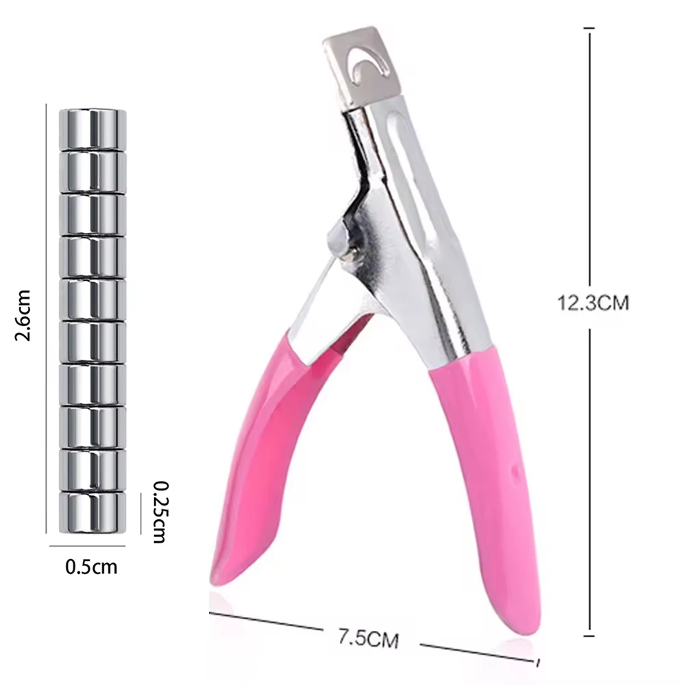 LINMANDA Acryl-Nagelknipser mit 10 Magneten, Nagelknipser für künstliche Nägel, Nagelwerkzeuge, geeignet für den Heimgebrauch oder den Einsatz im Nagelstudio – Detail 6