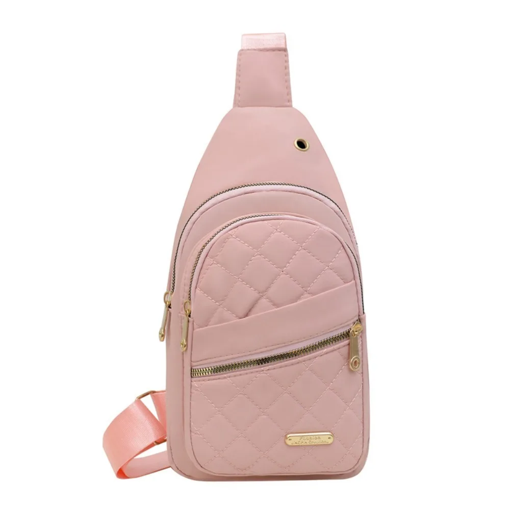

New Multi-layer Quilted Women Sling Bag Oxford Large Capacity Chest Bag Solid Color Casual Shoulder Bags Outdoor Travel