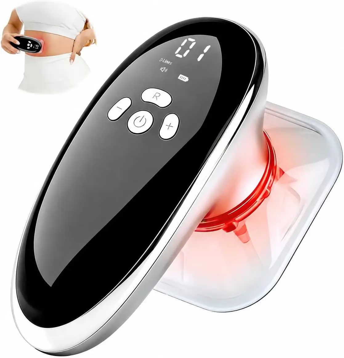 

3-in-1 Body Massager: EMS, Red Light & Cupping, 10 Levels for Muscle Recovery