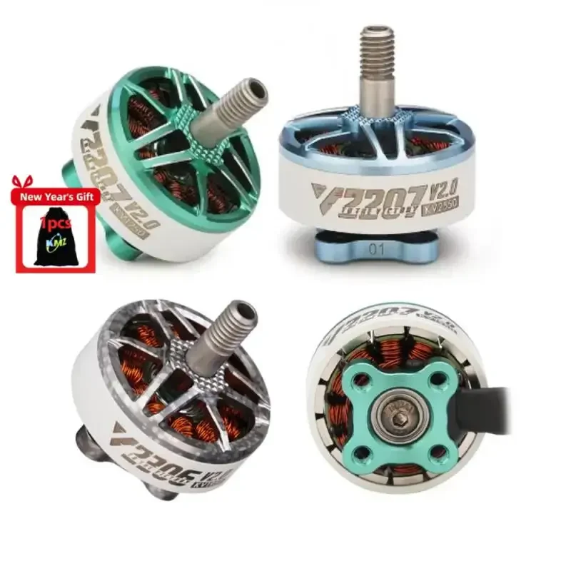 SmCp4pcs T-motor Velox V2.0 V2207 V2306 1750kv/1950kv/2550kv V2306 1950kv/2400kv 5~6s 4-6s 3-4s Motor For Fpv Racing Drone