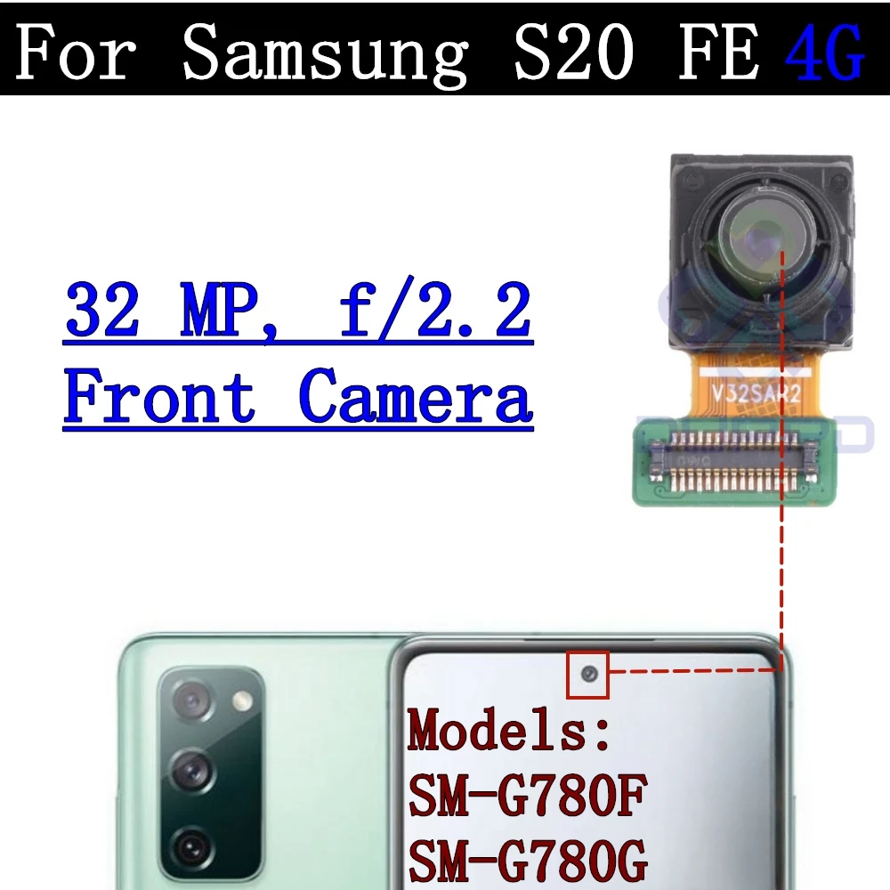 Front Selfie Camera Module For Samsung Galaxy S10 5G S10e S10+plus S20+ S20 Ultra S20 FE G988 G986 G981 G781 G977 G973