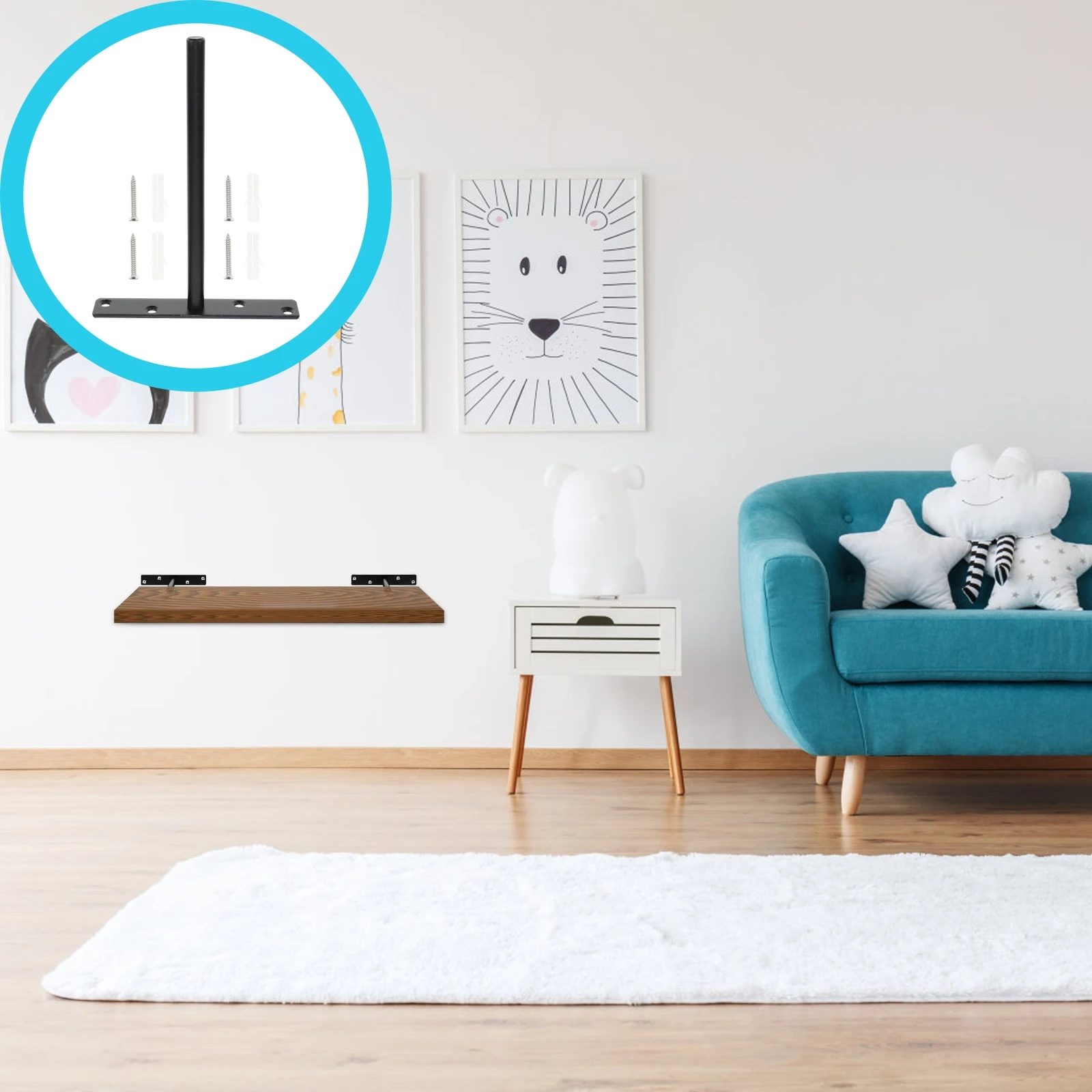 

4 комплекта скрытых кронштейнов, настенные сверхмощные железные опоры, настенная полка, крепежная стойка, Т-образный кронштейн для полки для домашнего офиса, кухни