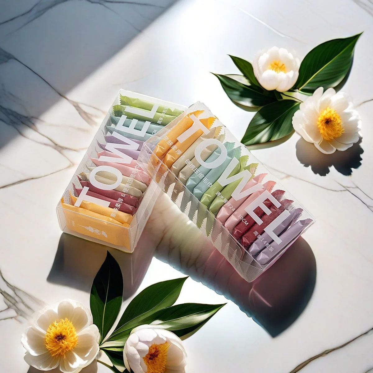 7/14 قطعة منشفة وجه متعددة القطع ملونة للاستعمال مرة واحدة، منشفة وجه محمولة، منشفة إزالة المكياج اللطيفة للسيدات #2