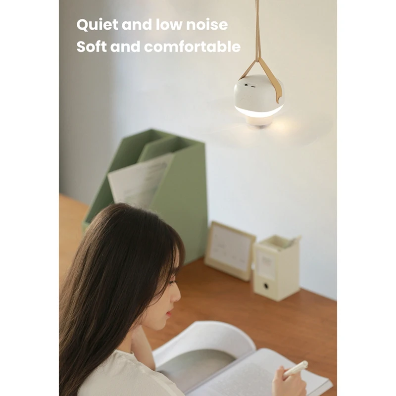 Mini USB Camping Fan Battery Operated Remote Control 4 Gears Portable LED Light For Home