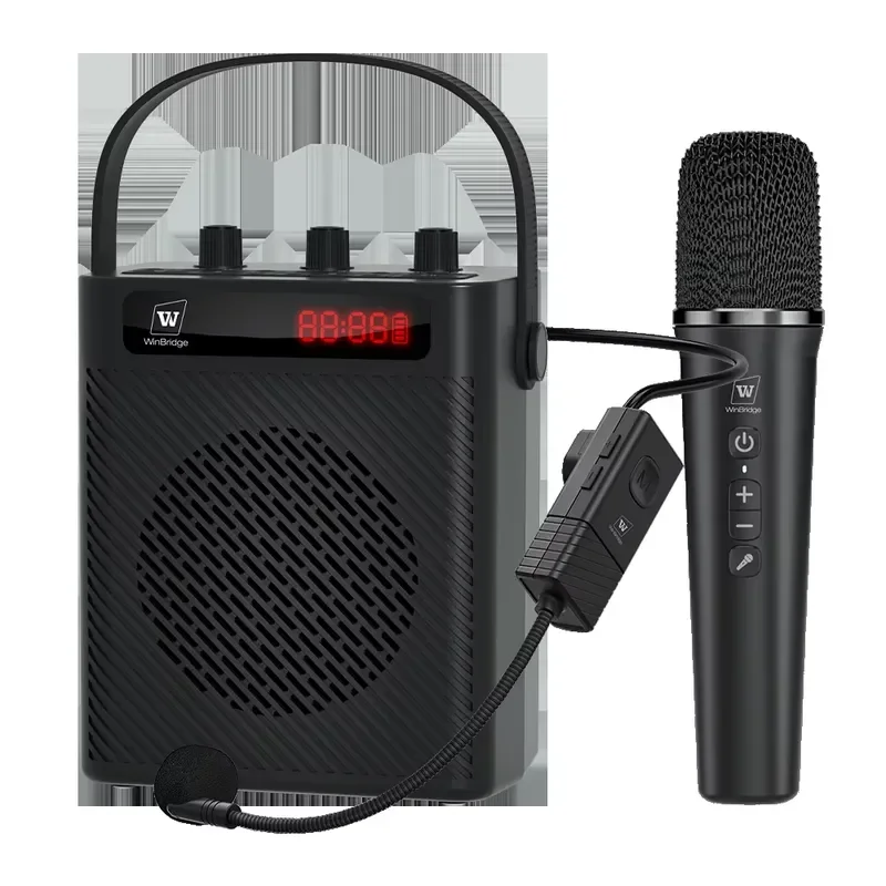 for Small PA System Speaker with One Wireless Microphone for V5.1 2600mAh Battery Outdoor Karaoke Machine