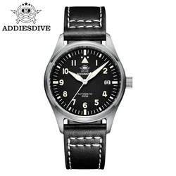 Addiesdive relógio masculino de aço inoxidável c3 luminoso reloj hombre cristal safira 200m à prova dwaterproof água relógio mecânico automático