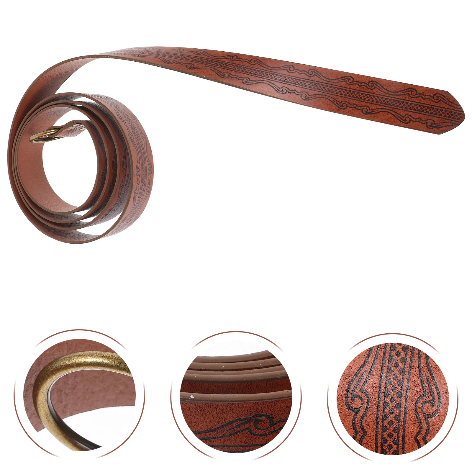 Cinto viking medieval, cinto vintage em relevo renascentista para homens, cintura de cosplay de longa duração, acessórios de fantasia