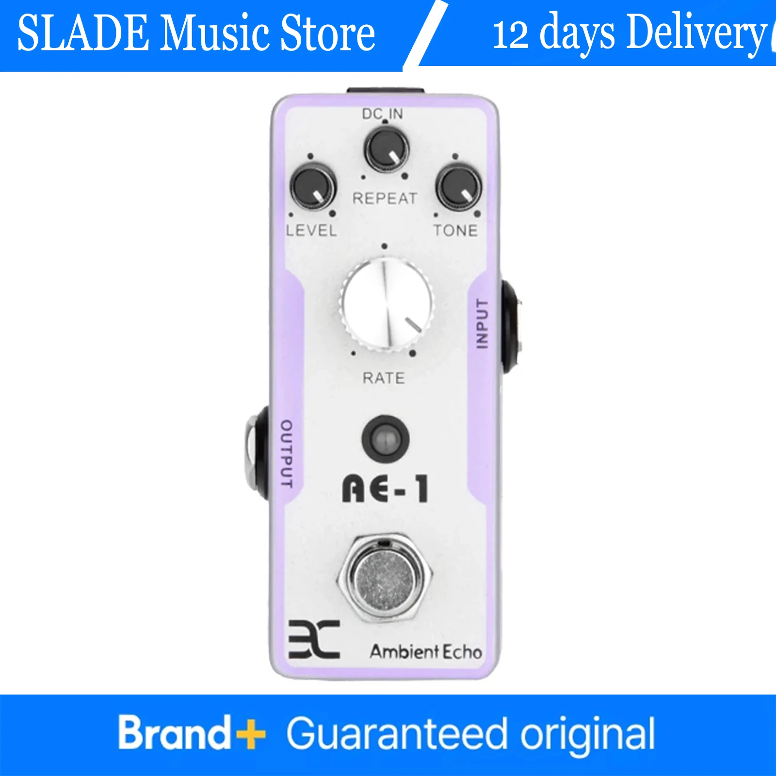 

ENO TC21 Ambient Delay Reverb Премиум бас-гитара Педаль овердрайва Гитарная педаль эффектов True Bypass Аксессуары для гитары