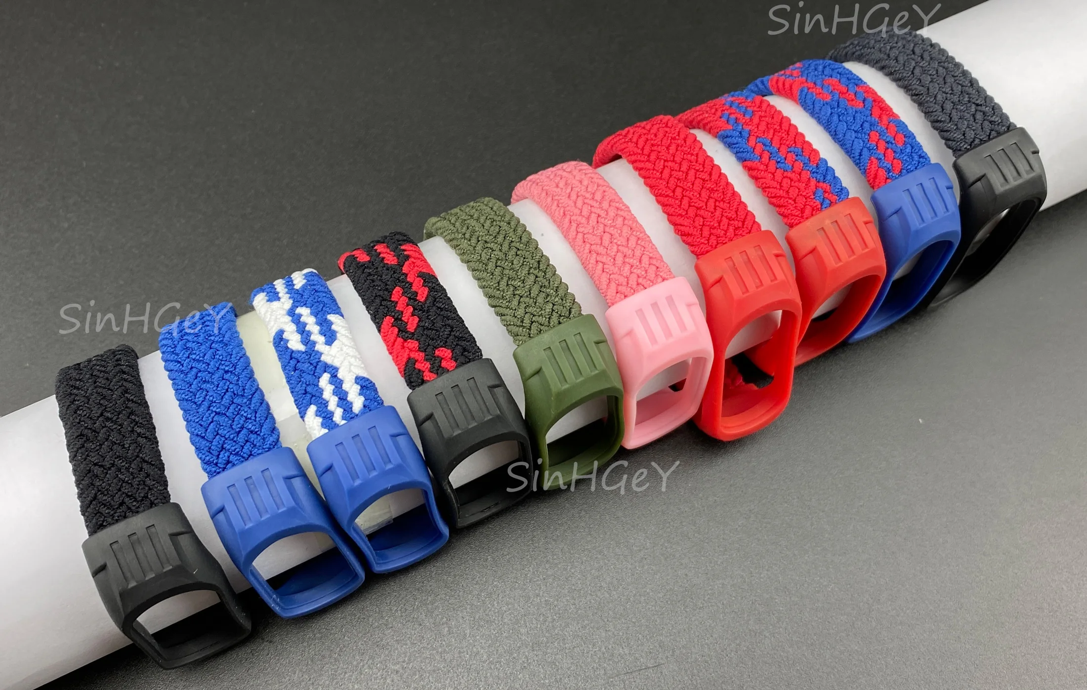 Nylon Strap For Xiaomi Mi Band 3 / 4 / 5 / 6 Woven Solo Loop Sport Replacement Wristband