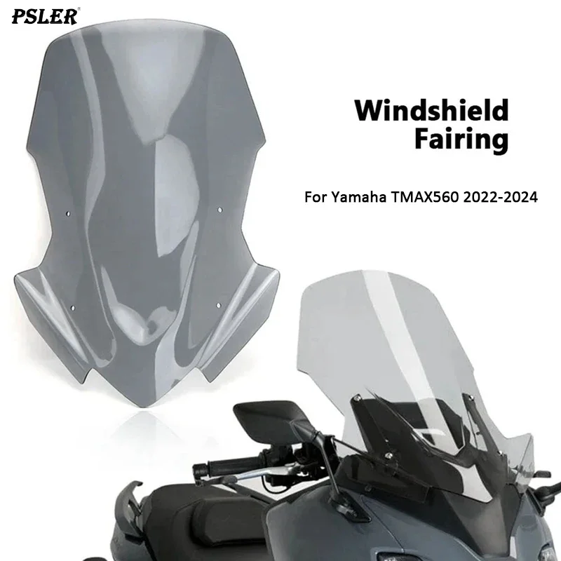 Motorcycle Wind Screen Shield Windshield Deflector Protector For Yamaha T-MAX560 TMAX560 T-MAX 560 2022-2024