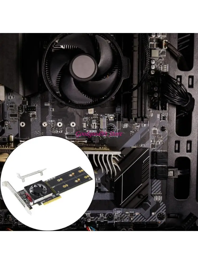 Four M.2 NVMe SSDs Expansion Card PLX8747 Chip No BIOS Split Required PCIe3.0 