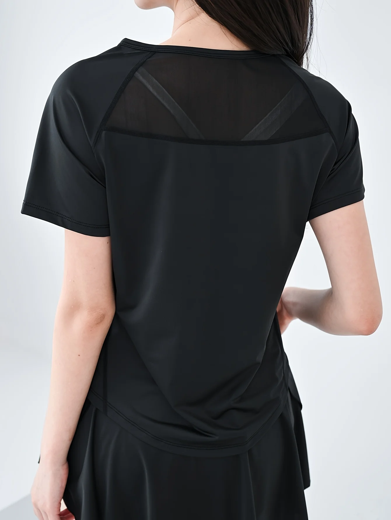 2026 New Summer Back Mesh Fitness Short Sleeve Outdoor Running Breathable Quick-Dry Sports T-Shirt Women