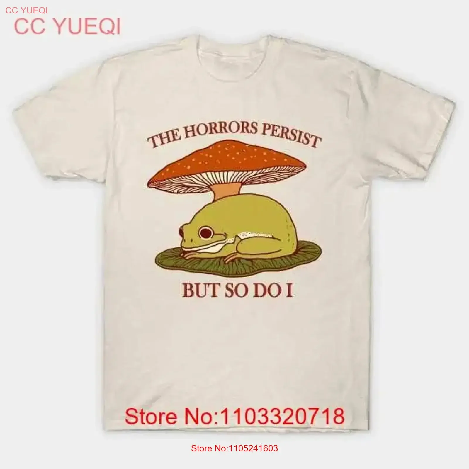 Les horreurs persist grenouille v2 t-shirt S 5XL vintage lavé mode doux vêtements de créateur graphique légèrement élégant polyvalent