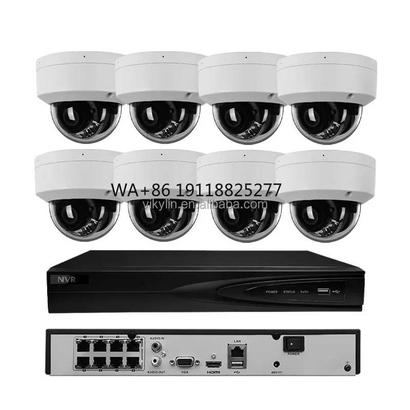 

Original HIKVISON 8ch 8 POE 16 Channel NVR 4MP 8MP 4K HD Built-in Mic Indoor Outdoor CCTV Dome IP Security System