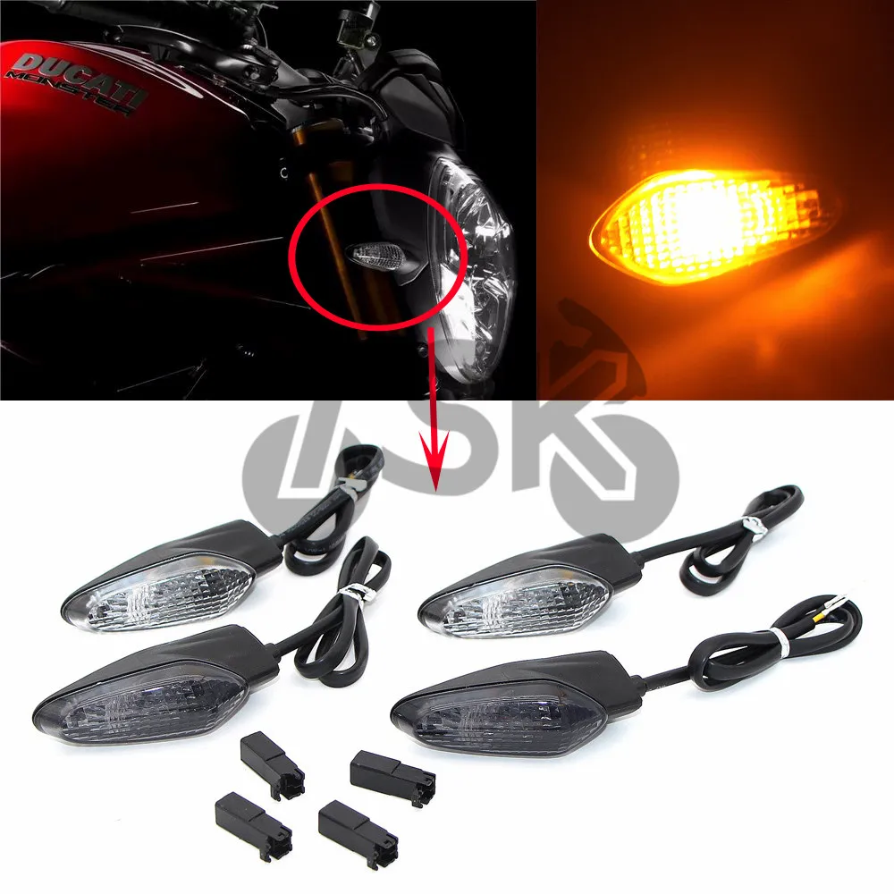 

Front & Rear LED Turn Signal Light For Ducati Multistrada Monster 1200S 1200 S 2014 2015 2016 2017 Blinker Indicator Lamp